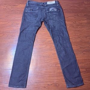 Taverniti dark gray denim jeans with stitching